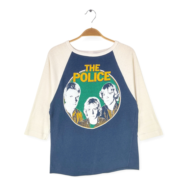 【送料無料】70s ポリス USA製 ヴィンテージTシャツ AT SANTA MONICA CIVIC AUDITORIUM ロックTシャツ POLICE メンズM相当 古着 @AAA1413