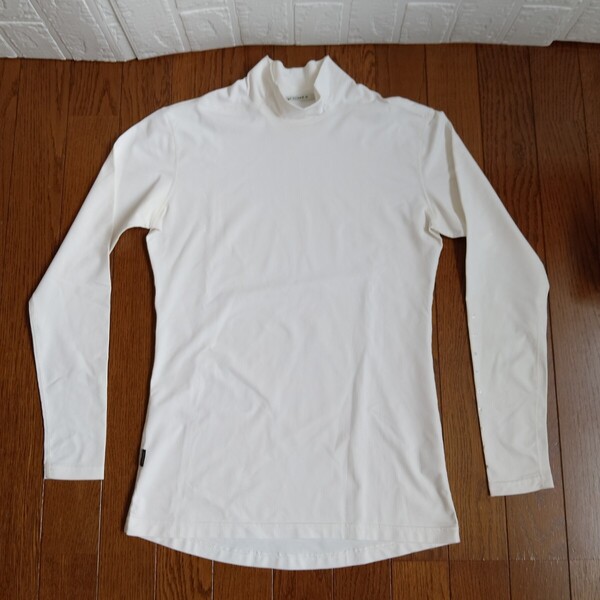 2114【中古】Heal Creek Golf ヒールクリークゴルフ ゴルフウェア 長袖ハイネックシャツ メンズサイズ M 白
