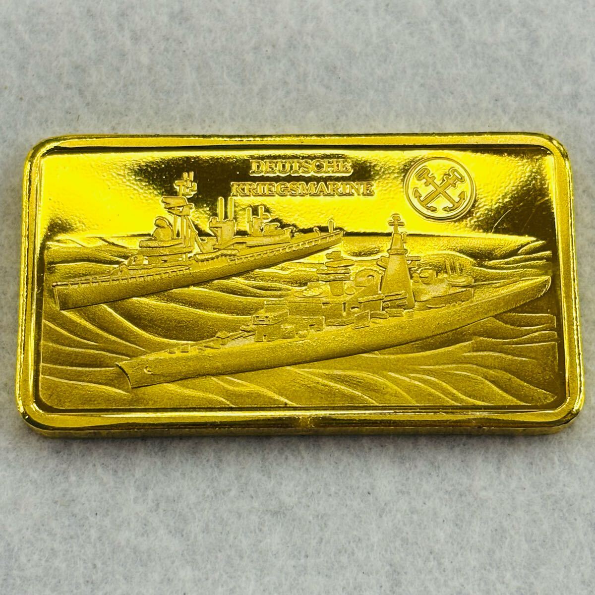 1933年　海軍記念 第二次世界大戦　ゴールドバー 古銭 大型 カプセル付き 1933年 海軍記念 第二次世界大戦 ゴールドバー 古銭 大型