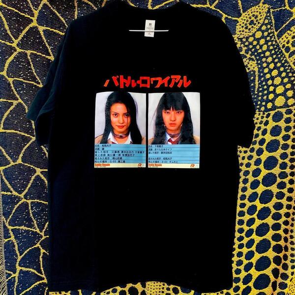 バトルロアイヤル 2Tシャツ 半袖 メンズ 新品 個性的 黒 柴咲コウ 新品Battle Royale Tシャツ メンズ 半袖 新品 古着 ブラック