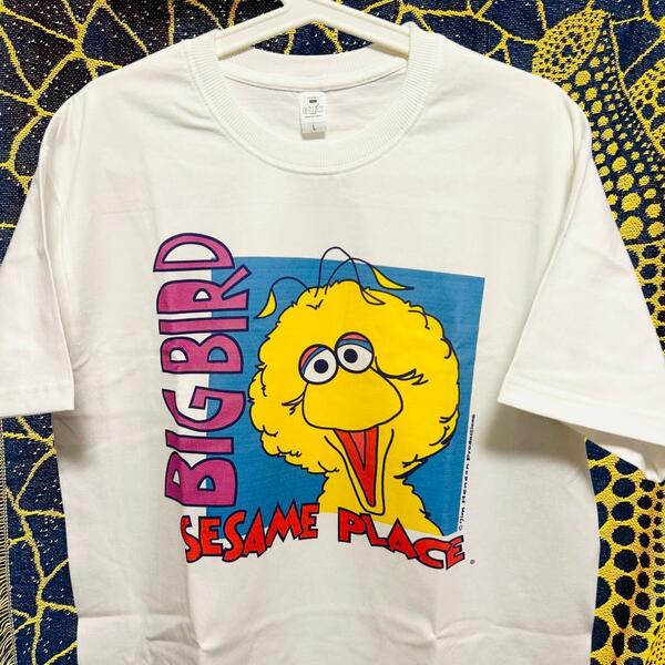 セサミストリート 半袖 vintagereprint Tシャツ L XL 2XL ビッグバード リプリント レトロ Tシャツ 半袖 メンズ 新品 個性的 白