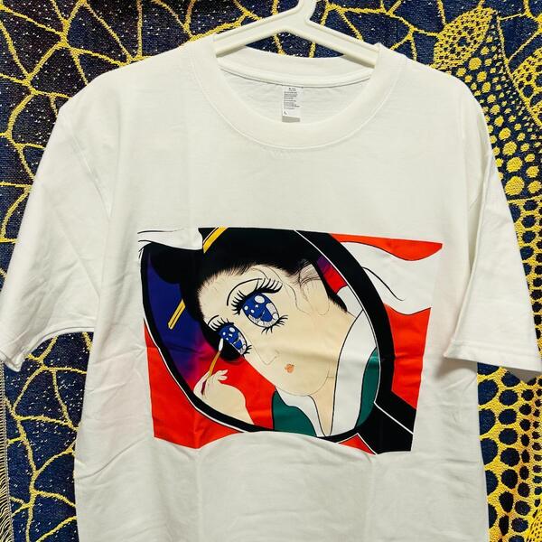 江戸ギャル 個性的 半袖 Tシャツ 夏 新品 お洒落 XL 2XL ホワイト GAL 花魁 リプリント Tシャツ 半袖 メンズ 新品 お洒落 個性的