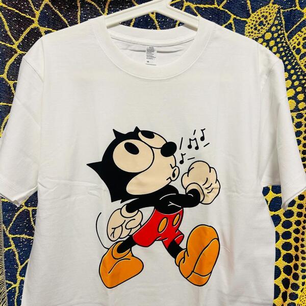 FILIX ミッキー 半袖 Tシャツ 夏 新品 お洒落 XL 2XL ホワイト フィリックス リプリント Tシャツ 半袖 メンズ 新品 ホワイト L L