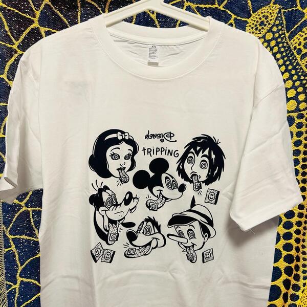 crazy princess 半袖 Tシャツ 夏 新品 お洒落 XL 2XL DRUG princess リプリント Tシャツ 半袖 メンズ 新品