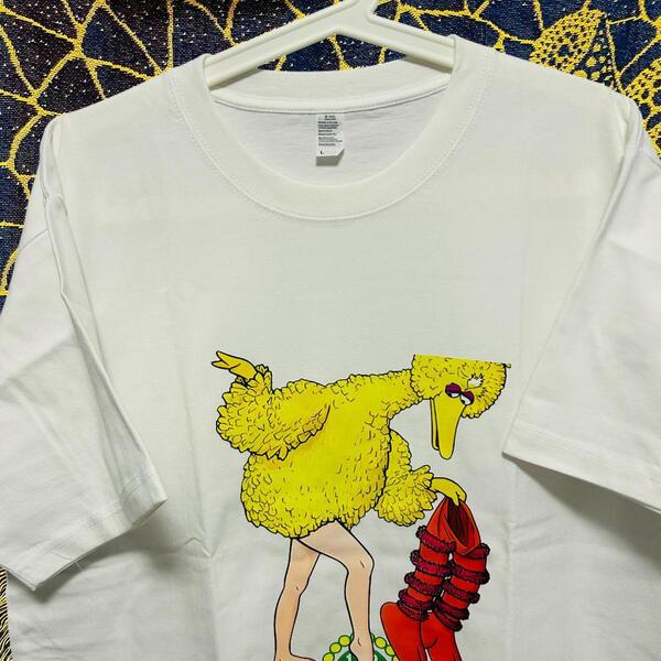 美脚 Big Bird 半袖 Tシャツ 夏 新品 お洒落 XL 2XL ホワイト ビッグバード アバンギャルド リプリント Tシャツ 半袖 メンズ 新品 白