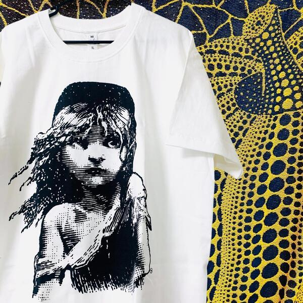Les Misrables 半袖 reprint Tシャツ 新品 お洒落 XL レミゼラブル リプリント Tシャツ 半袖 メンズ 新品 個性的 白 XL