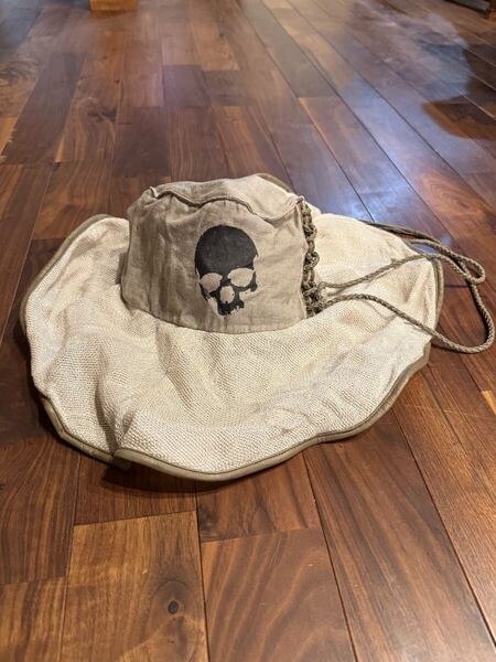 00s L.G.B. skull linen hat 女優帽 ハット y2k archive japanese label super rare ifsixwasnine share spirit kmrii 14th addiction goa