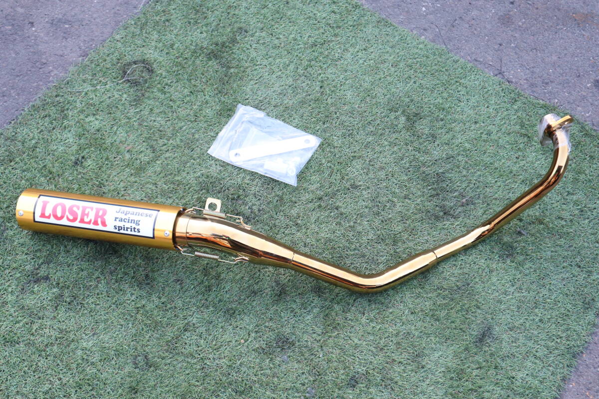 エイプ50 金メッキルーザー菅 AC16 ステッカー付き エイプ50 金メッキルーザー菅 AC16 ステッカー付き - メルカリ