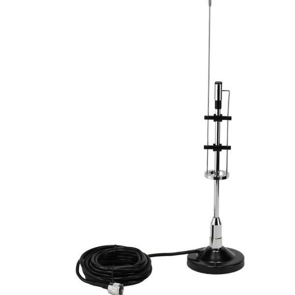 【送料無料】144/430MHz帯 39㎝レピーター対応アンテナ+直径9㎝強力マグネット基台セット RG58 同軸ケーブル(3D-2V相当) 5m MP接栓