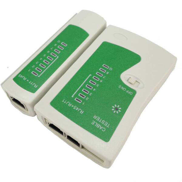 【送料無料】LANケーブルテスター (RJ45 RJ11 RJ12対応) 収納ケース付 LANチェッカー LAN工事 ネットワークチェッカー 工具