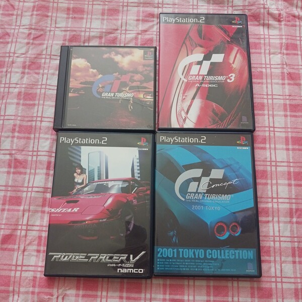 PS2 PS グランツーリスモ GRAN TURISMO 1 3 Concept 2001 Tokyo Collection リッジレーサーV リッジレーサー5 4本セット プレステ 020