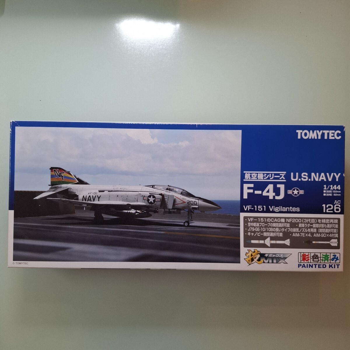 1/144 トミーテック 技MIX ギミックス アメリカ海軍 F-4J ファントムⅡ VF-31 トムキャッチャーズ ミグキラー/エフトイズ Jウイング 童友社 1/144 トミーテック 技MIX ギミックス アメリカ海軍 F-4J ファントムⅡ VF-31 トムキャッチャーズ ミグキラー/エフトイズ Jウイング 童友社