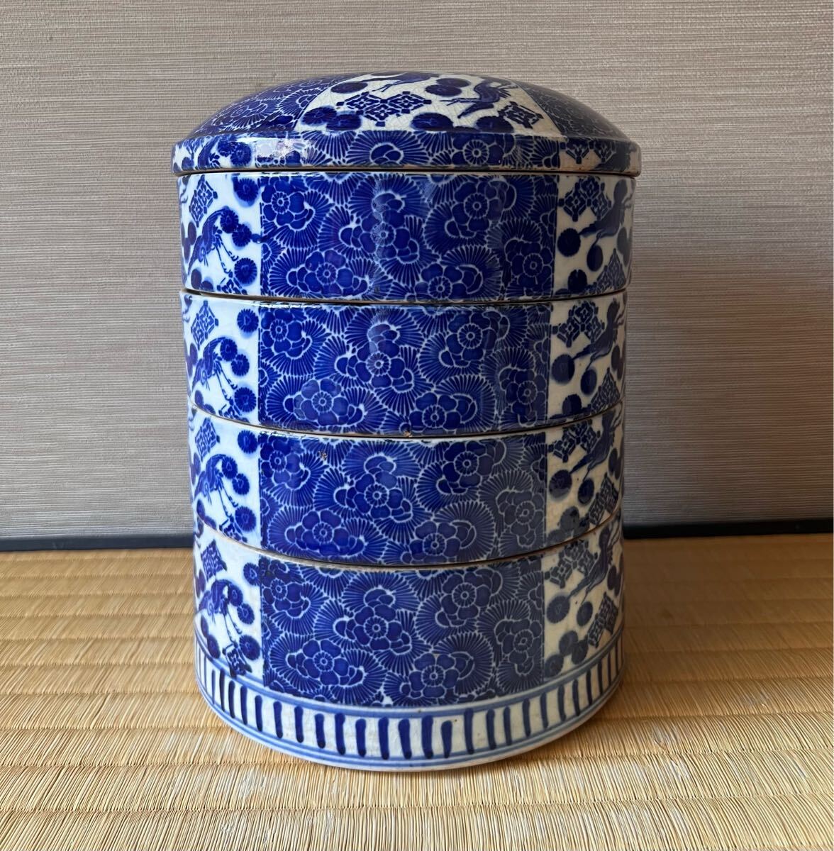 重箱 陶器 染付 インテリア置物 骨董 Yahoo!オークション -「重箱 陶器」(アンティーク、コレクション