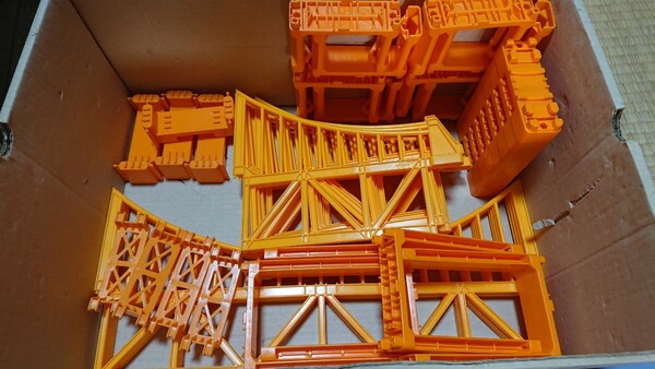 プラロード大鉄橋2セット 鉄橋本体(小物完備)のみ その① プラレール モータートミカ マリンライナー