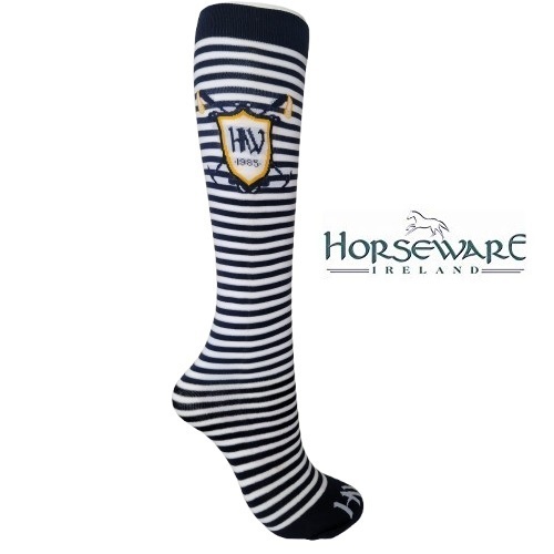 Horseware ストライプ ライディングソックス 乗馬靴下 馬術 乗馬ウェア 乗馬用品