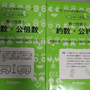 サイパー思考力算数練習帳シリーズ 35、36 数の性質1、2 2冊 「倍数・公倍数」「約数・公約数」