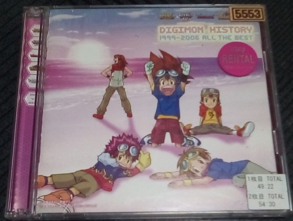 DIGIMON HISTORY 1999-2006 All The Best レンタル落ち