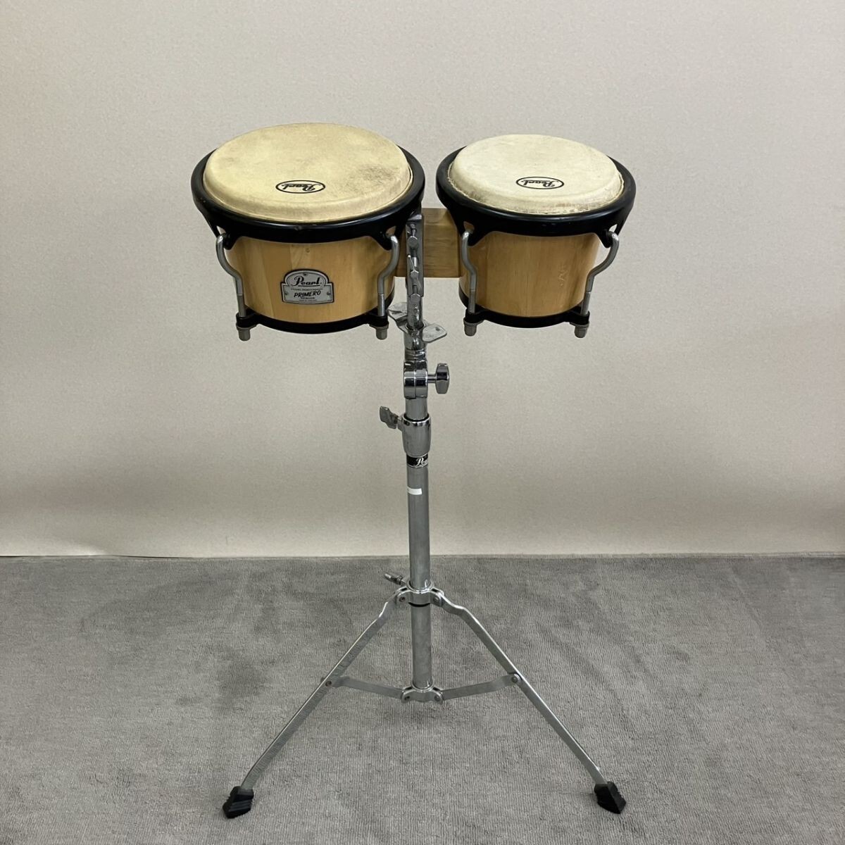 パール、ボンゴ(スタンド付)、中古、ラテン、パーカッション、チューニングキー無し Yahoo!オークション -「ボンゴスタンド」の落札相場・落札価格