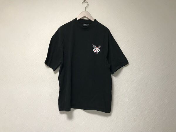 本物エドハーディーEdHardyコットンプリント半袖Tシャツメンズサーフアメカジミリタリーストリートワークロックバイカー黒ブラックM