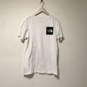 本物ザノースフェイスTHE NORTHFACEコットンロゴプリント半袖Tシャツメンズサーフアメカジミリタリーバイカー白ホワイトSサルヴァドール製