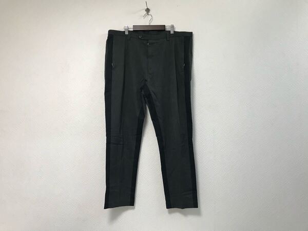 本物ドルチェアンドガッバーナDOLCE&GABBANAコットンウールストレッチストライプ柄スラックスパンツメンズスーツ52茶ブラウン2XLイタリア製