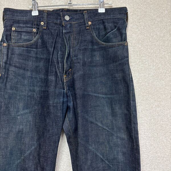 90s 【ワンウォッシュ】 LEVI'S リーバイス 日本製 502XX 濃紺デニム W34L36 刻印J22 濃紺 赤耳 セルビッジ ビッグE