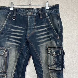 Y2K NICOLE CLUB FOR MEN マルチポケット デニムカーゴパンツ LGB g.o.a アーカイブ 0564-5109 サイズ46 メンズM-Lサイズ相当