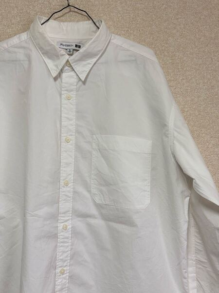 【ビッグサイズ】 JW ANDERSONコラボ商品 ユニクロ UNIQLO × ジェイダブルアンダーソン オーバーサイズシルエット 長袖シャツ 【XL】