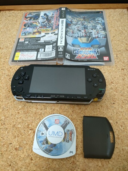 【動作確認済】PSP 1000 ピアノブラック 機動戦士ガンダム ガンダムVS.ガンダム付