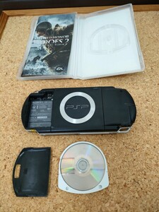 【動作確認済】PSP 1000 ピアノブラック メダル オブ オナー ヒーローズ2付