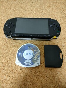 【ジャンク品、動作確認済】PSP 1000 ピアノブラック ダンボール戦機付 199