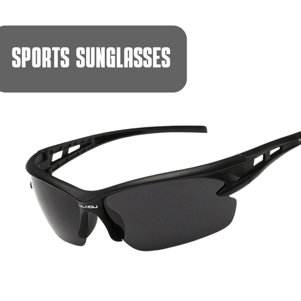 スポーツサングラス サングラス UV400対応 ランニング ゴルフ 紫外線カット 男女兼用 サングラス 黒 ブラック 自転車