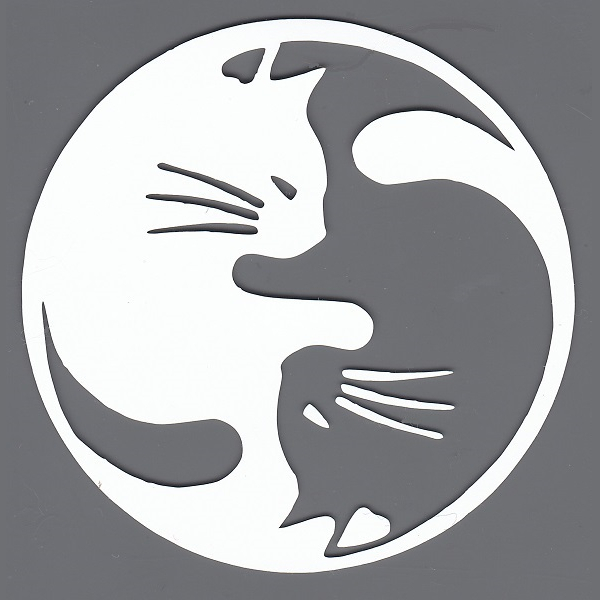  разрезные наклейки [.. Mark кошка Chan ] белый цвет глянец есть симпатичный кошка симпатичный интересный ....