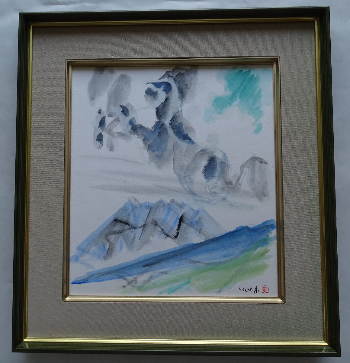 佐伯与吉郎「阿蘇 噴煙」高島屋 にて 油彩画 油絵 風景画 F8号 有名ブランド にて 噴煙」高島屋 佐伯与吉郎「阿蘇 油彩画 F8号