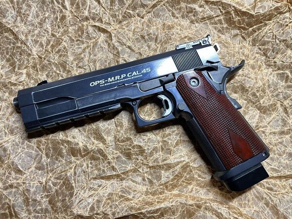 東京マルイ ハイキャパ ガスブローバック 5.1r ウッドグリップカスタム フロントキット組み込み済み 塗装品