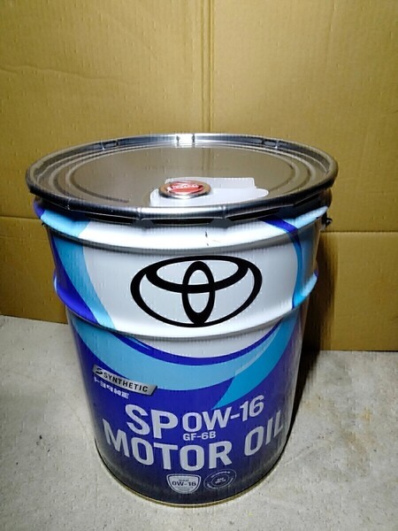 ♪送料無料♪トヨタ純正 エンジンオイル SP 0W-16 20L ペール缶 キャッスル