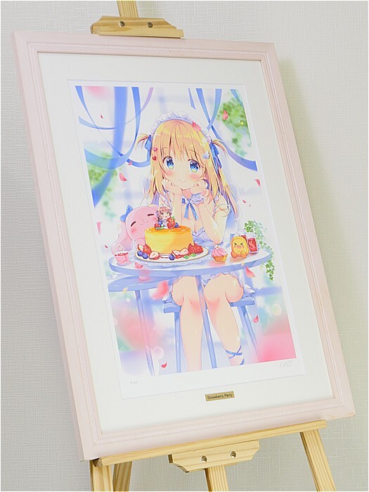 ぱん　てんちゃん　「秋色の天使」 アールビバン版画 ぱん てんちゃん 「秋色の天使」 アールビバン版画