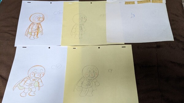 それいけ!あんぱんマン 直筆 原画 修正原画 動画 レイアウト大量まとめ売り セル画無