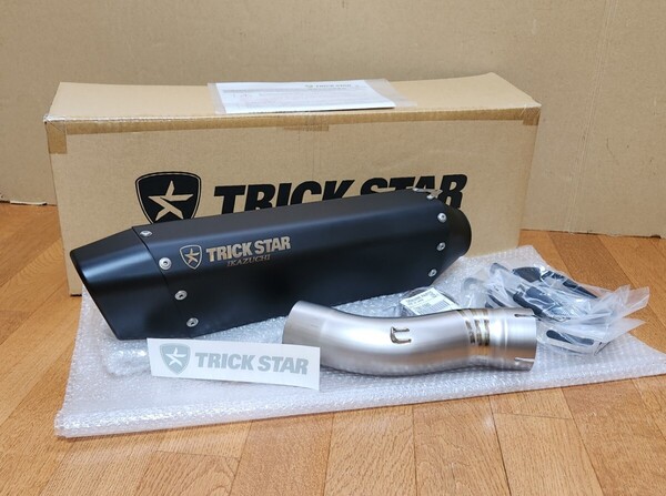 トリックスター│IKAZUCHI サイレンサー ブラック チタン│NINJA H2 SX /SE/SE+│2BL-ZXT02A|政府認証│スリップオン マフラー イカズチ