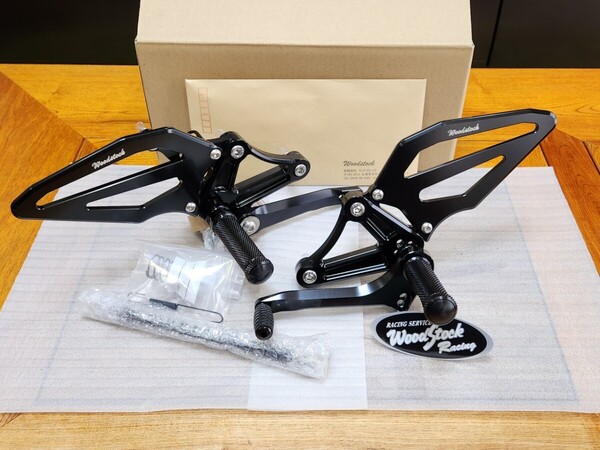 ウッドストック│バックステップ│GSX1300R 隼 ABS車 (08-20)│GX72A GX72B|オールブラック│Woodstock|ハヤブサ|WBS-S17-BB