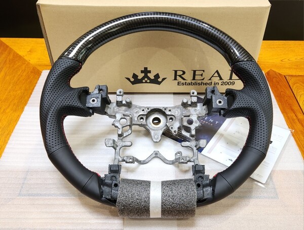 REAL│レアル│プレミアムシリーズ ステアリング│カーボン/ナッパレザー│30 プリウス│10 アクア│プリウスα│G’s含む