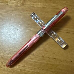 新品 廃盤 PLATINUM プラチナ万年筆 DOUBLEACTION ダブル R3 アクション 多機能 2+1 ボールペン シャーペン スケルトン ルージュ MWB-500RS