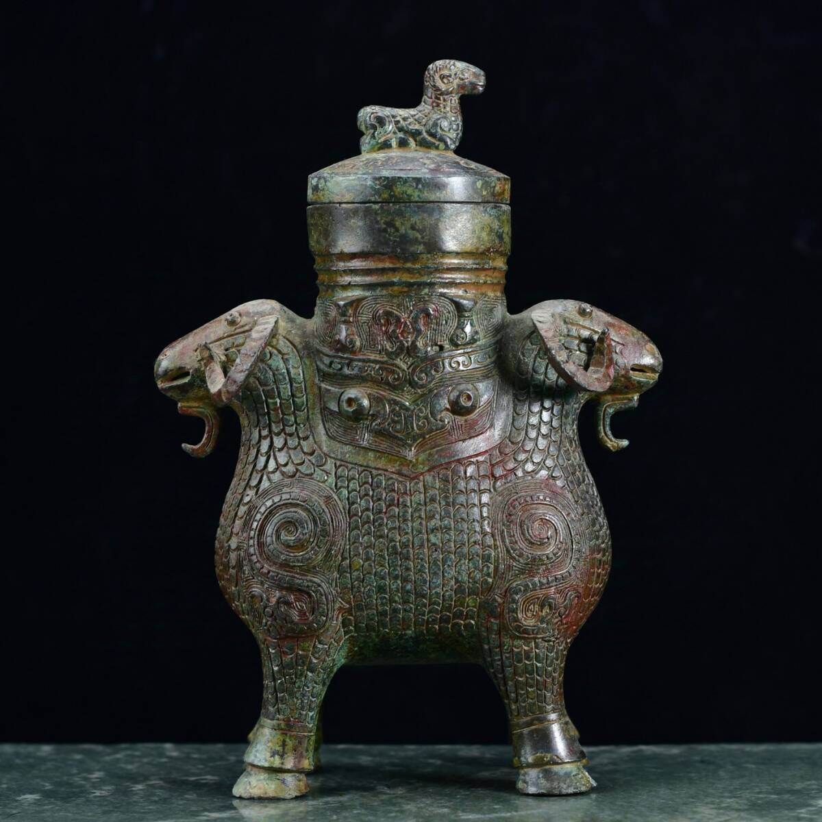 青銅器　羊の形装飾品羊尊 盛酒器 置物 祭祀品 古美術 2025年最新】青銅器酒器の人気アイテム - メルカリ