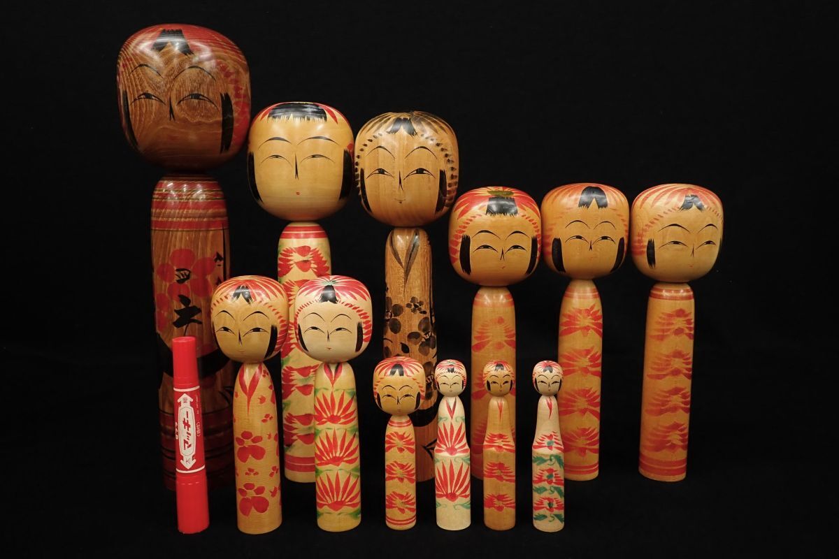 伝統こけし！　斎藤松助　5本 斎藤松助 | Kokeshi Wiki
