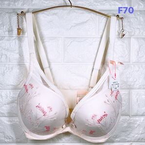新品 アモスタイル マリーゴールドエンブロイダリー 夢みるブラ Deep V ブラジャー F70
