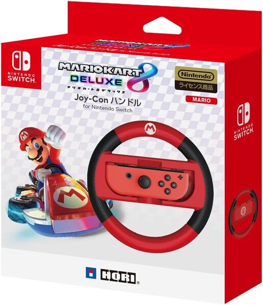 送料込み 新品 マリオカート8DX Joy-Conハンドル for Nintendo Switch マリオ NSW-054 赤 レッド デラックス