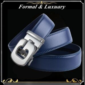 ベルト j40【紺】折りたたみ発送 ネイビー 穴なし 無段階調整ベルト ゴルフベルト 人気 オートロック メンズ 革 ビジネス カジュアル