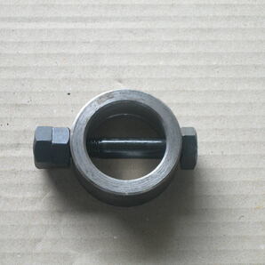 送料込み ストッパーカラー セットカラー 内径35mmX外径48mmX幅22mm ボルト穴11mm 10mmx65mmボルト付き ユンボ バケットピン用