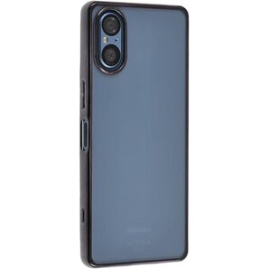 Xperia 5 V ケース TPU color エク u モバイル SIMフリー ブラック A982X5VBK 407