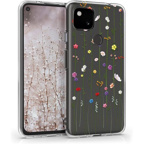 kwmobile Google Pixel 4a対応 マホケース 落下防止- かわいい デザイン TPUケース 117